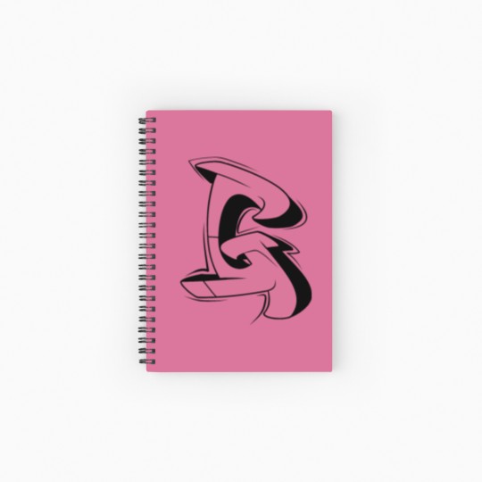 Discover G Graffiti letters initial alphabet gift Spiral Notebooks   Ruled Line