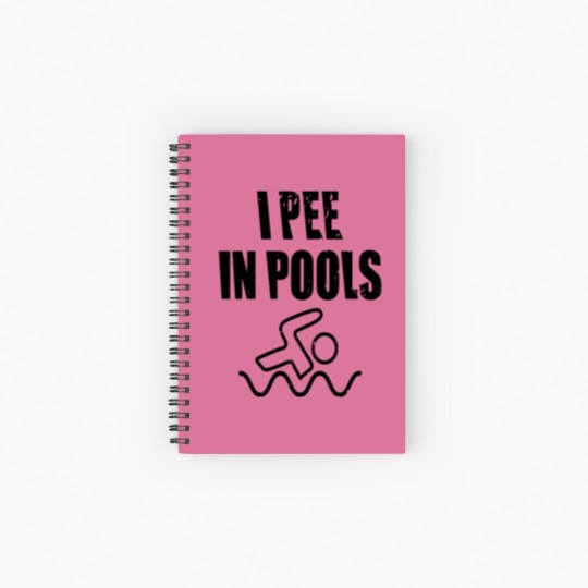 Discover i pee in pools i pee urinate in the pool Spiral Notebooks   Ruled Line