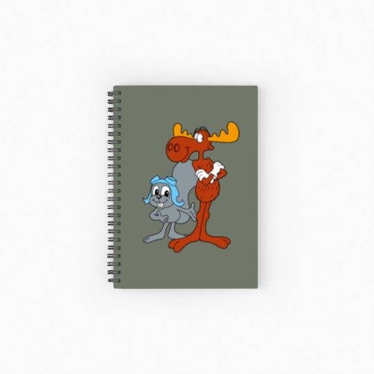 Discover Rocky and Bullwinkle Spiral Notebooks   Ruled Line