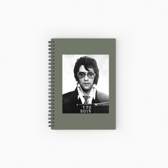Discover VINTAGE MUGSHOT ELVIS - Elvis Presley - Spiral Notebooks   Ruled Line