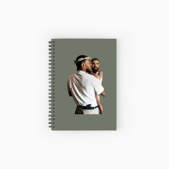 Discover Kendrick Lamar Holding Baby Drake Unisex Cotton Spiral Notebooks   Ruled Line