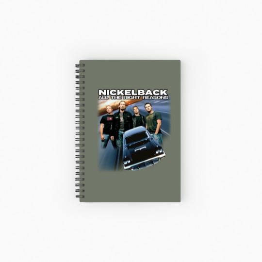 Discover Nickelback Music Spiral Notebooks   Ruled Line, Vintage Get Rollin' Tour 2023 Tickets Album Spiral Notebooks   Ruled Line