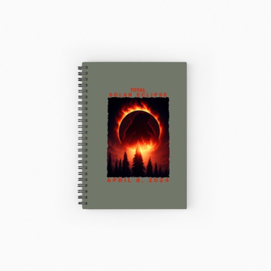 Discover 2024 Eclipse Total Solar Eclipse 2024 Unisex Spiral Notebooks   Ruled Line