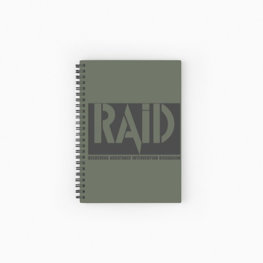 Discover RAID French Police Tactical Unit Essential Spiral Notebooks   Ruled Line