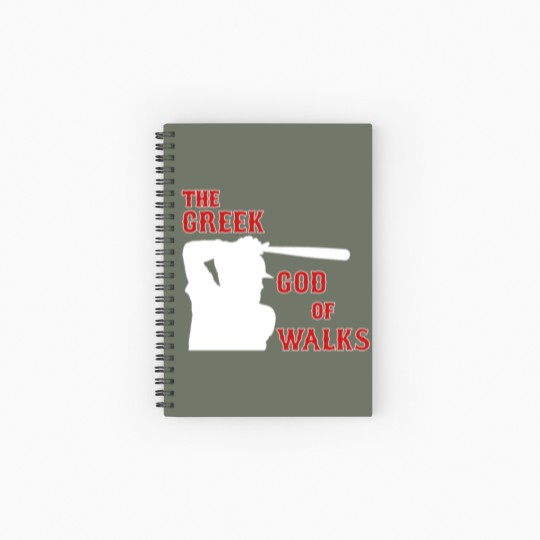 Discover Kevin Youkilis - The Greek God of Walks Spiral Notebooks   Ruled Line