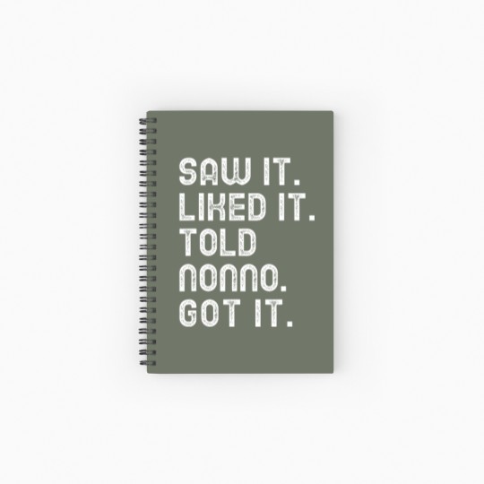 Discover Saw It Liked It Told Nonno Got It Funny Girls Boys Kids 5347 Spiral Notebooks   Ruled Line