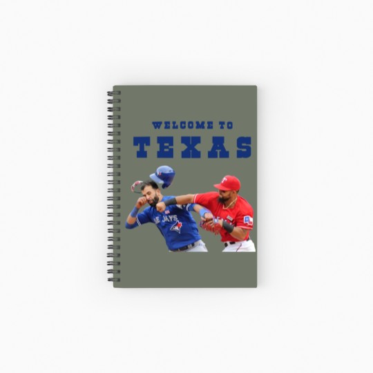 Discover Welcome To Texas Rougned Odor Jose Batista Punch Spiral Notebooks   Ruled Line