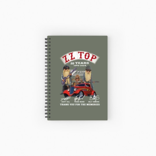 Discover ZZ Top 55 Years Thank You Spiral Notebooks