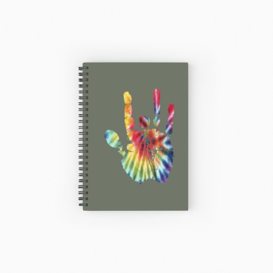 Discover Tie Dye Jerry Garcia Hand Bill Kreutzmann Spiral Notebooks   Ruled Line