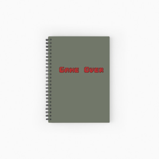 Discover Game Over Spiral Notebooks   Ruled Line
