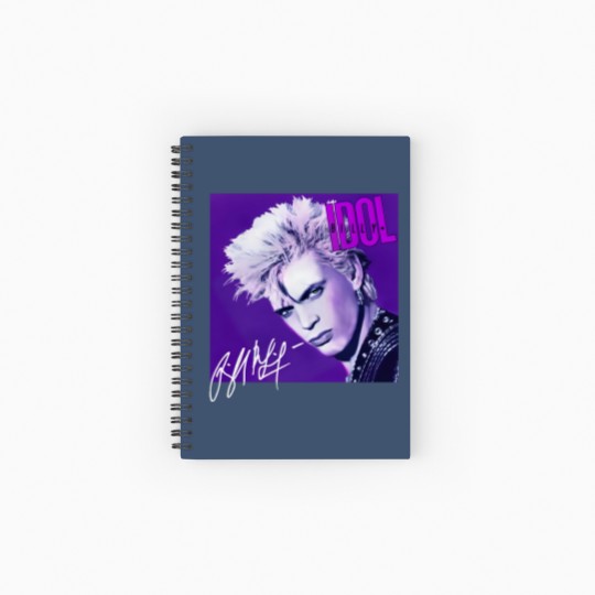 Discover Billy Idol Spiral Notebooks   Ruled Line Billy Idol Whiplash Smile Song Cotton Spiral Notebooks   Ruled Line Men Women
