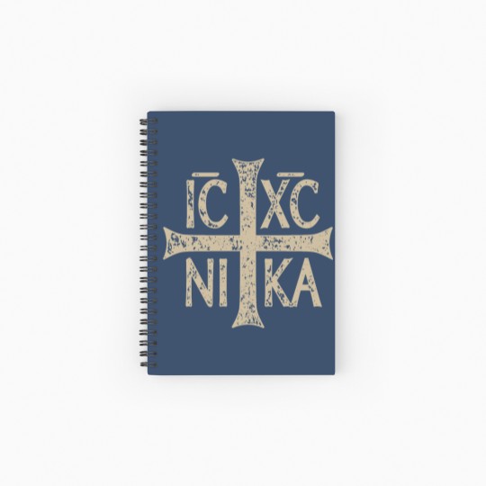 Discover Ic Xc Ni Ka Christogram Cross Orthodox Christian Coffee Then Spiral Notebooks   Ruled Line