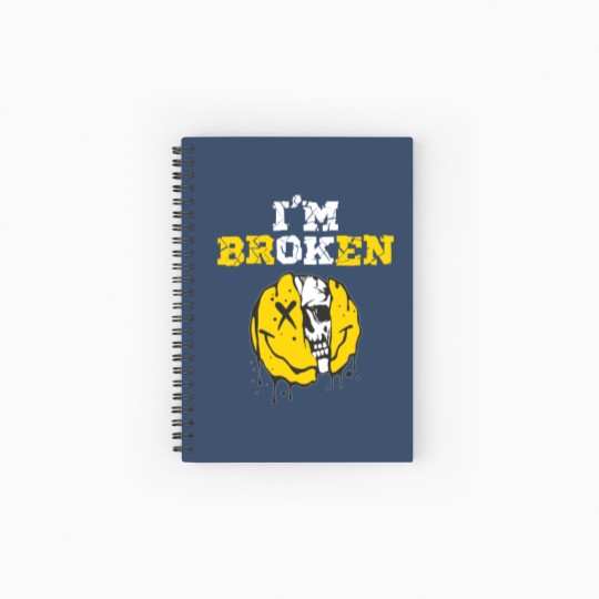 Discover I'M Broken Workout Running Invisible Illness I'm OK Broken Spiral Notebooks   Ruled Line