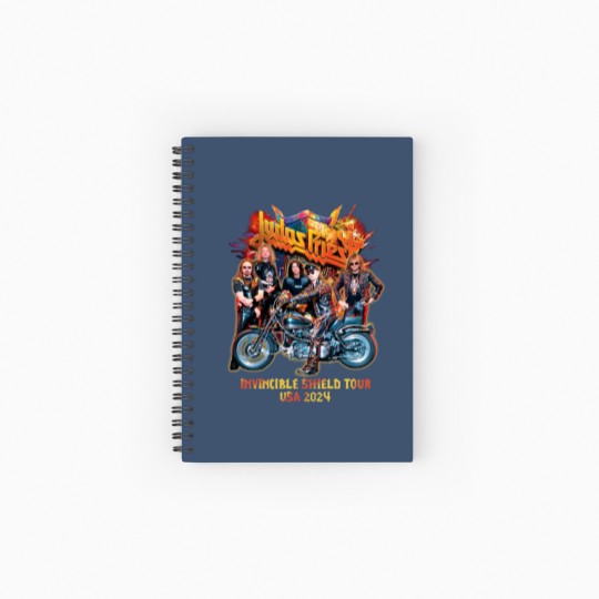 Discover Judas Priest Invincible Shield Tour USA 2024 Spiral Notebooks   Ruled Line