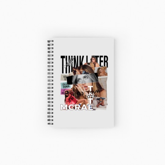 Discover Tate Mcrae Spiral Notebooks   Ruled Line, Think Later World Tour 2024