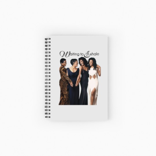 Discover Waiting To Exhale White Unisex Spiral Notebooks   Ruled Line, Friendly Spiral Notebooks   Ruled Line