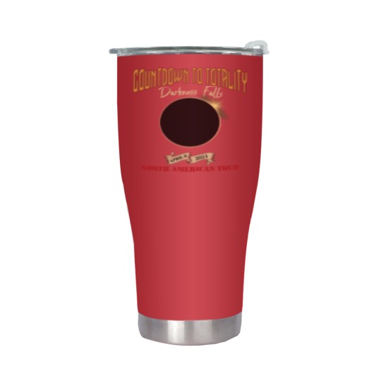 Discover Total Solar Eclipse Stainless Steel Tumblers April 8th 2024, Rock Concert Tour Stainless Steel Tumblers with Path of Totality Cities