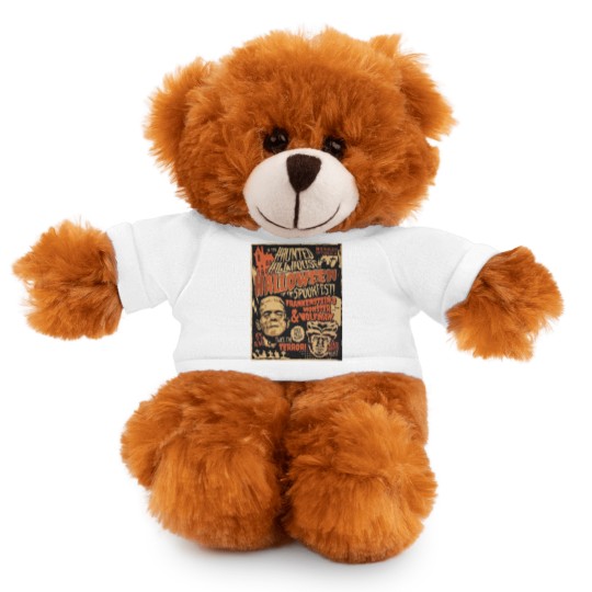 Discover Frankenstein and Wolfman Vintage Retro Halloween , 80's Horror Stuffed Animals With Tee