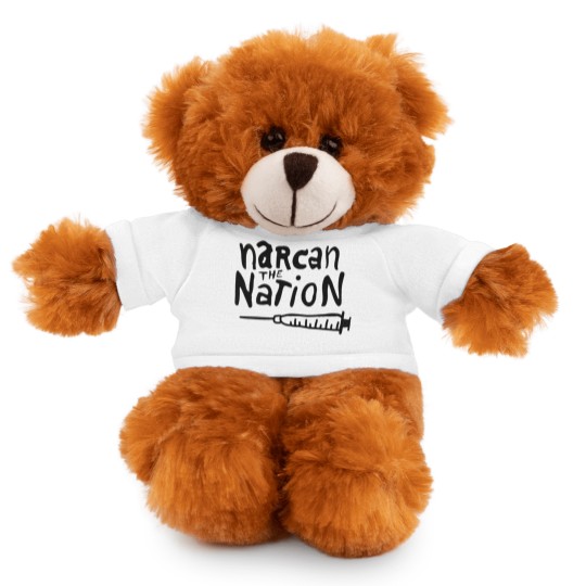 Discover Narcan the Nation (Black Letter) - Harm Reduction - Stuffed Animals With Tee