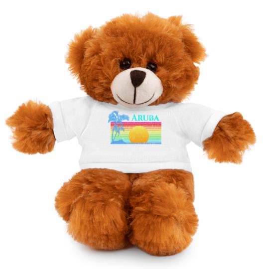 Discover Retro Beach Aruba Sunset - Aruba - Stuffed Animals With Tee