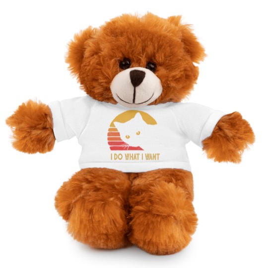 Discover Retro I do what I want with my cat funny gift Stuffed Animals With Tee
