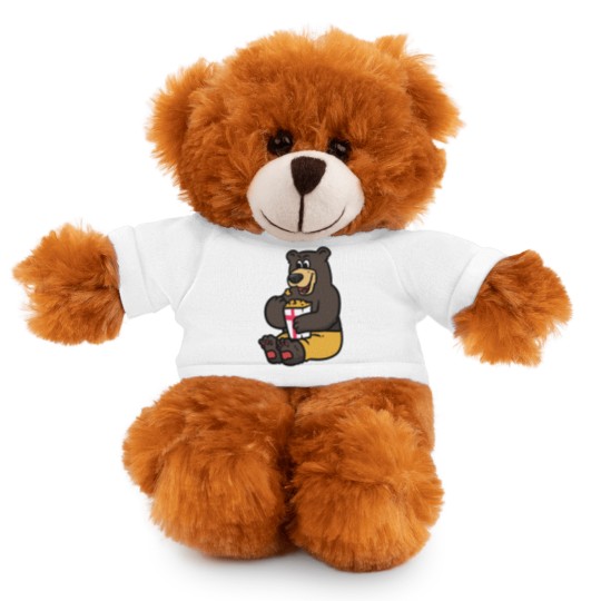 Discover Swiss Bear and Popcorn Stuffed Animals With Tee