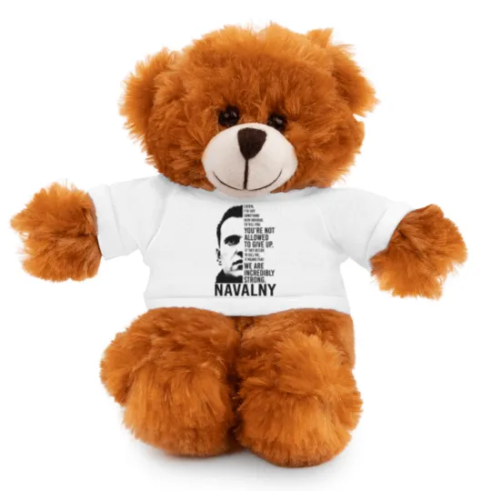 Discover Alexei Navalny Stuffed Animals With Tee, RIP Alexei Navalny 1976-2024 Stuffed Animals With Tee