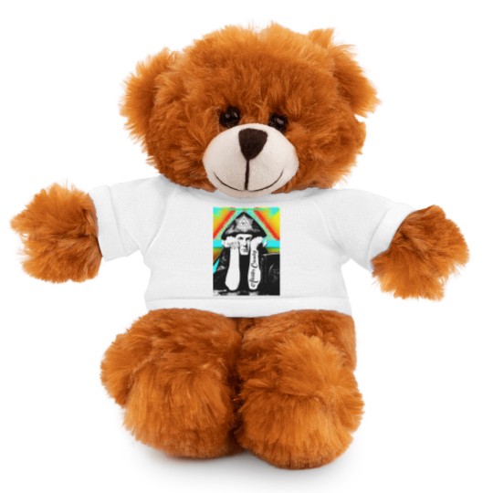Discover Aleister Crowley Psychedelic Art Print Design - Aleister Crowley - Stuffed Animals With Tee