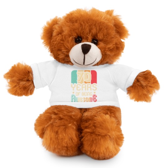 Discover 70 years of being awesome 70 years old 70th birthday Stuffed Animals With Tee