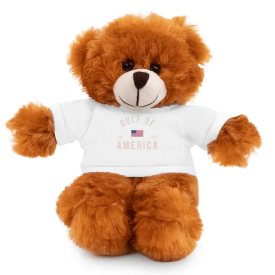 Discover Gulf of America Stuffed Animals With Tee, Comfort Colors Unisex Patriotic Stuffed Animals With Tee, United States of America Stuffed Animals With Tee