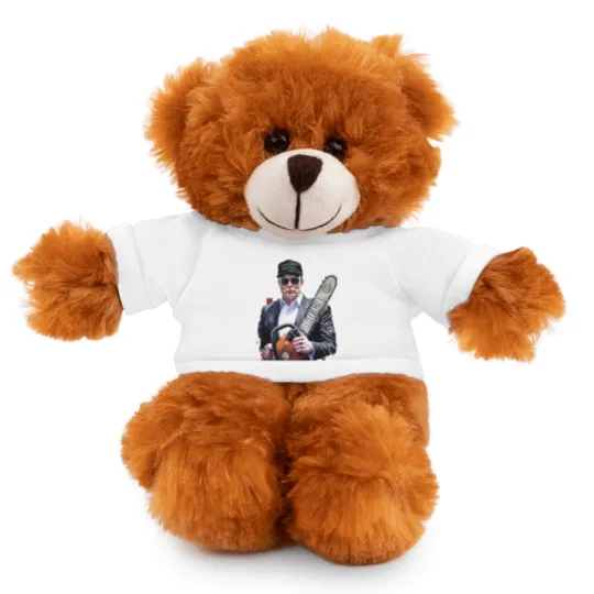 Discover Elon Musk Chainsaw Stuffed Animals With Tee, Chainsaw For Bureaucracy