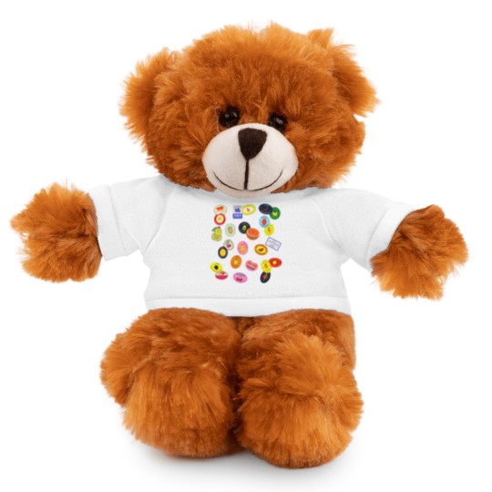 Discover Comfort Colors Fruit Sticker Stuffed Animals With Tee, Summer Graphic Stuffed Animals With Tee