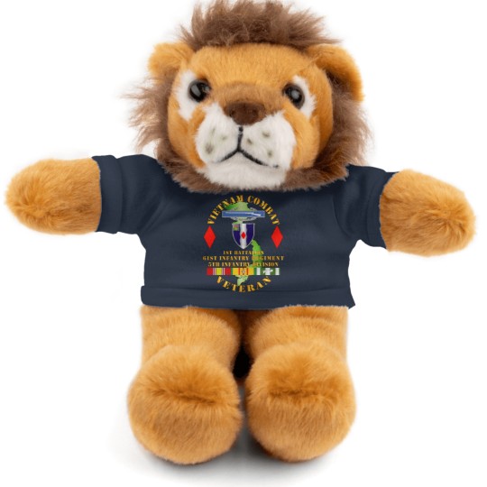 Discover Vietnam Combat Vet - 1st Bn 61st Infantry - 5th Inf Div SSI - Vietnam Combat Vet 1st Bn 61st Infan - Stuffed Animals With Tee