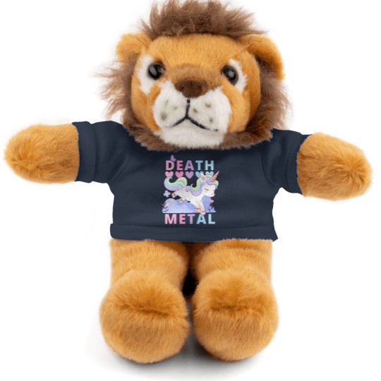 Discover Death Metal Adorable Unicorn rainbow Stuffed Animals With Tee