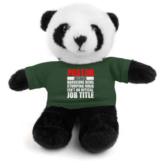 Discover Pastor Because Hardcore Devil Stomping Ninja Isn_t an Offical Job Title I Wanted A Lie In But I_m The Pastor Funny Church Stuffed Animals With Tee
