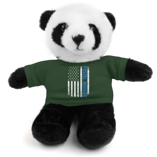 Discover American Postal Worker USA Flag 4th of July Stuffed Animals With Tee
