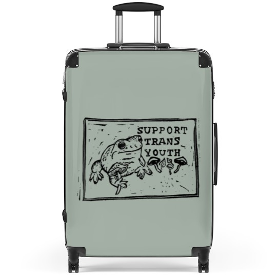 Discover Protect Trans Youth LGBT Quote Suitcases