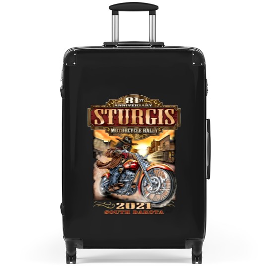 Discover 2021 Sturgis Motorcycle Rally 81st Anniversary Wild Bill Suitcases