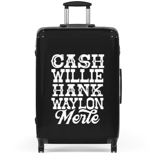 Discover Cash Willie Hank Waylon Merle Suitcases