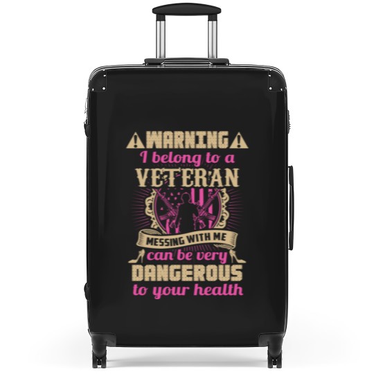 Discover Veteran wife - Veteran wife - i belong to a vete Suitcases