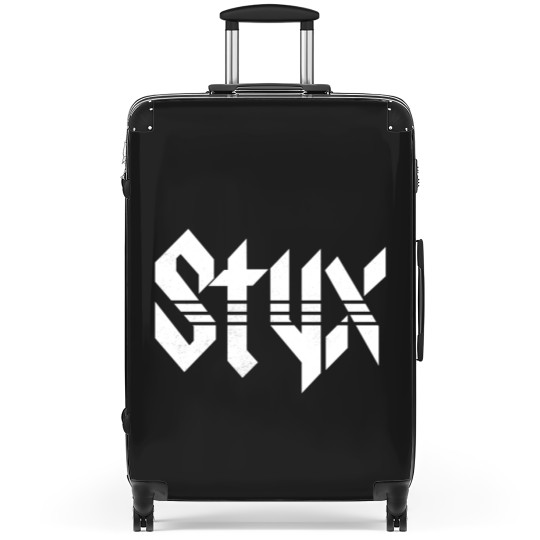 Discover Styxs White Logo Black Adult Suitcases