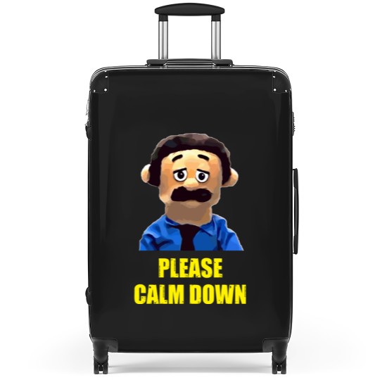 Discover Please Calm Down Awkward Puppets Diego Suitcases