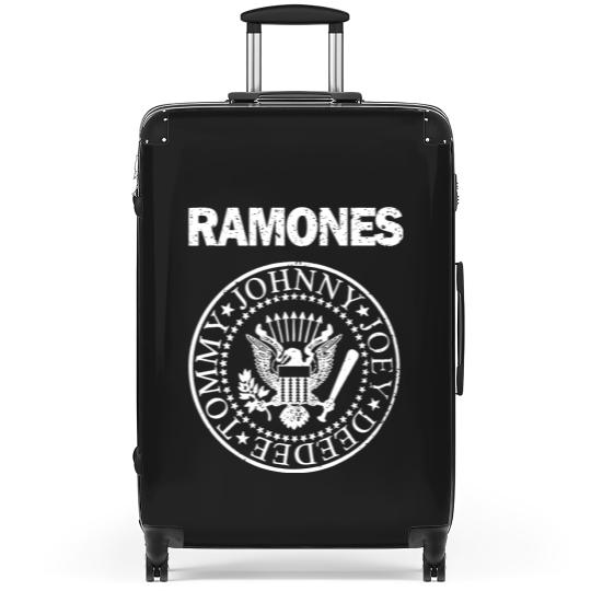 Discover RAMONES Presidential Seal Distressed Logo GRAY/white Suitcases New S-5XL