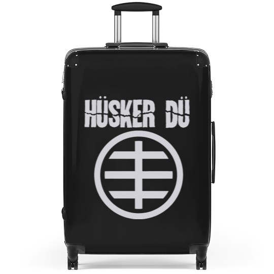 Discover Blue Husker Du Circle Logo Suitcases