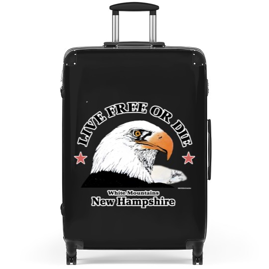 Discover 80s Live Free Or Die New Hampshire White Mountains Eagle 1985 Suitcases