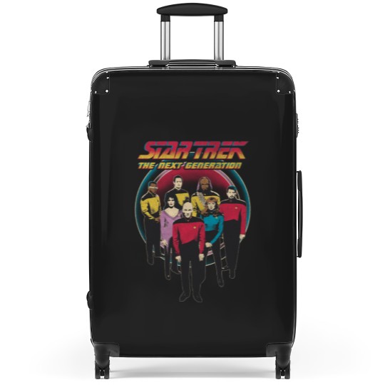 Discover Stars Trek The Next Generation Vintage Distressed Bridge Crew Suitcases