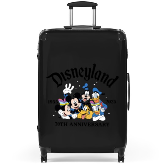 Discover Disneyyland 70th Anniversary Suitcases, Castle Platinum Celebration 1955-2025 Suitcases