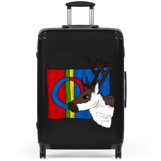 Discover sami flag and reindeer. Sámi people. Suitcases