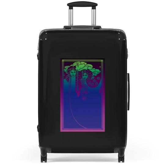 Discover Art Nouveau Ladies (blue on purple) - Art Nouveau - Suitcases