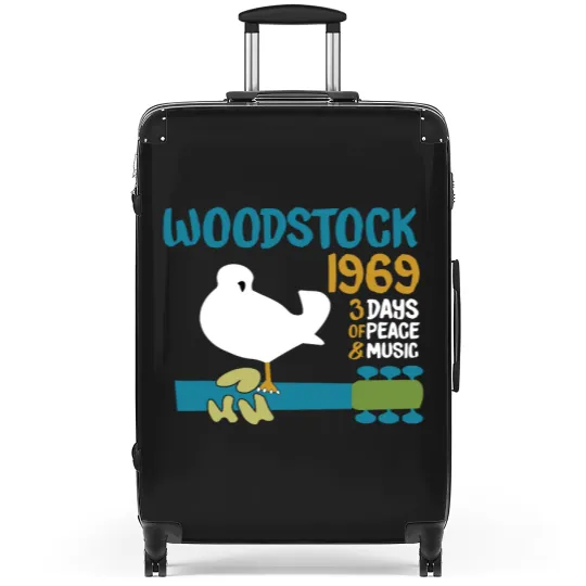 Discover woodstock 50th anniversary 1969 2020,Woodstock Suitcases,Woodstock 1969 ,Peace Love Bird - Woodstock - Suitcases